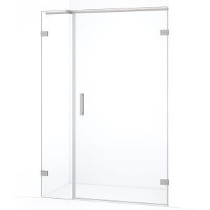 Diamond Douchedeur | 125 cm Rvs Helder glas Draaideur