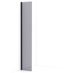 Diamond Inloopdouche | 30 cm Mat zwart Rookglas Vaste wand