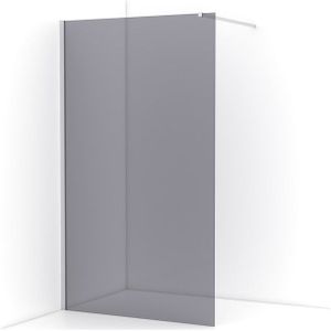 Diamond Inloopdouche | 110 cm Chroom Rookglas Vaste wand