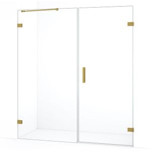 Diamond Douchedeur | 155 cm Goud Helder glas Draaideur