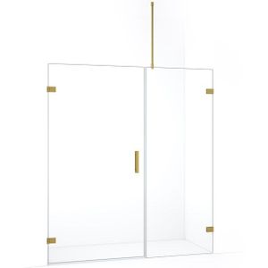 Diamond Douchedeur | 165 cm Goud Helder glas Draaideur