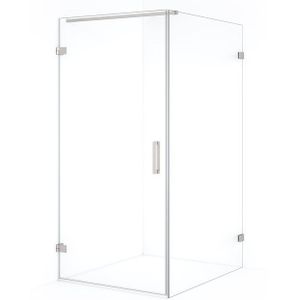 Diamond Douchecabine | 110x90 cm Rvs Helder glas Draaideur Rechthoek