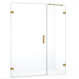 Diamond Douchedeur | 155 cm Goud Helder glas Draaideur