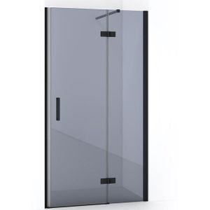 Diamond Douchedeur | 100 cm Mat zwart Rookglas Draaideur