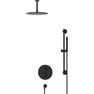 Radius Regendouche Inbouw | Zwart 30 cm Regendouche Thermostatisch