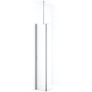 Diamond Inloopdouche | 40 cm Chroom Helder glas Vaste wand met zijwand