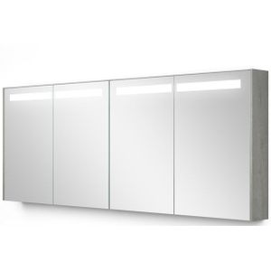 Spiegelkast Met Verlichting Modulo 180x70cm Grijs Eiken