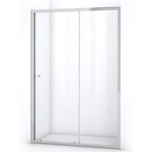 Ruby Essence Douchedeur | 140 cm Chroom Helder glas Schuifdeur