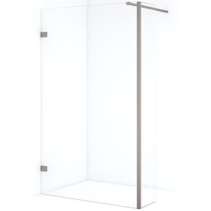 Diamond Inloopdouche | 120 cm Rvs Helder glas Vaste wand met zijwand