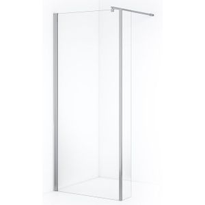 Zircon Comfort Inloopdouche | 80 cm Chroom Helder glas Vaste wand met zijwand