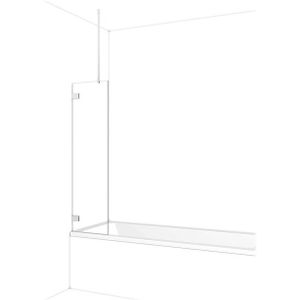 Diamond Badwand | 40 cm Chroom Helder glas