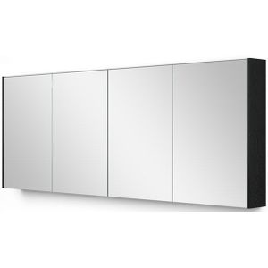 Spiegelkast Met Verlichting Modulo 180x70cm Zwart Eiken