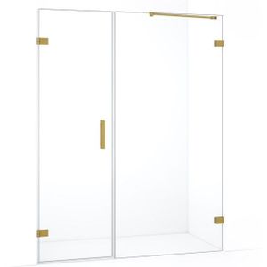 Diamond Douchedeur | 155 cm Goud Helder glas Draaideur