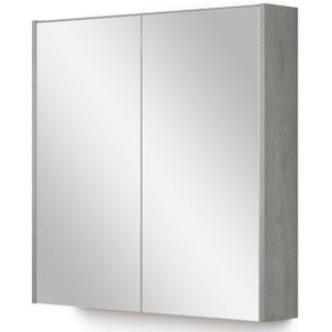 Spiegelkast Met Verlichting Modulo 70x70cm Grijs Eiken