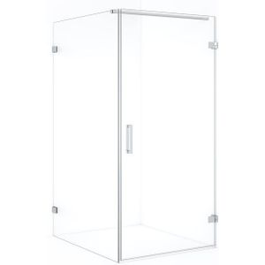 Diamond Douchecabine | 110x90 cm Chroom Helder glas Draaideur Rechthoek