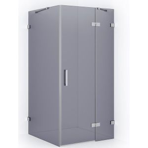 Diamond Douchecabine | 110x90 cm Chroom Rookglas Draaideur Rechthoek