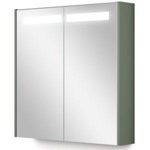 Spiegelkast Met Verlichting Modulo 70x70cm Saliegroen