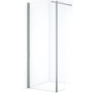 Diamond Inloopdouche | 80 cm Chroom Helder glas Vaste wand met zijwand