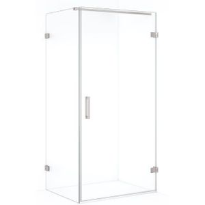 Diamond Douchecabine | 100x80 cm Rvs Helder glas Draaideur Rechthoek