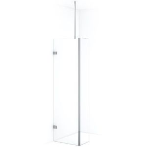 Diamond Inloopdouche | 50 cm Chroom Helder glas Vaste wand met zijwand