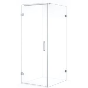 Diamond Douchecabine | 100x70 cm Chroom Helder glas Draaideur Rechthoek