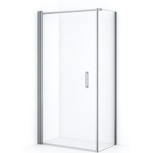 Diamond Douchecabine | 100x60 cm Chroom Helder glas Draaideur Rechthoek