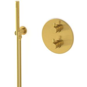 Radius inbouw douchekranenset | Goud Thermostaatkraan met handdouche 1 stand