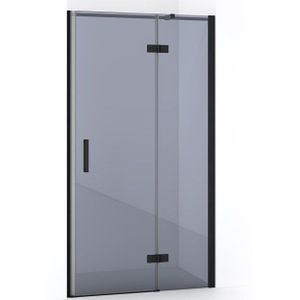 Diamond Douchedeur | 90 cm Mat zwart Rookglas Draaideur