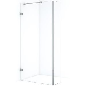 Diamond Inloopdouche | 90 cm Chroom Helder glas Vaste wand met zijwand