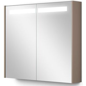 Spiegelkast Met Verlichting Modulo 80x70cm Taupe