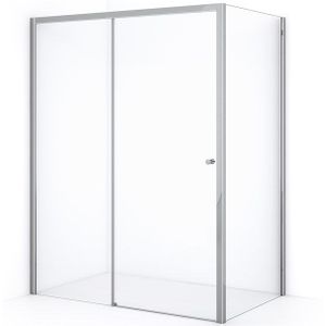 Crystal Comfort Douchecabine | 150x100 cm Chroom Helder glas Schuifdeur Rechthoek