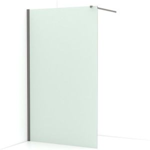 Diamond Inloopdouche | 120 cm Zwart metaal Matglas Vaste wand