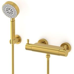 Radius opbouw douchekranenset | Goud Thermostaatkraan met handdouche 5 standen