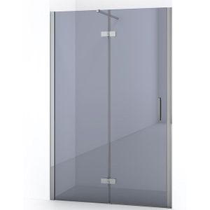 Diamond Douchedeur | 120 cm Chroom Rookglas Draaideur