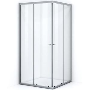 Ruby Allure Douchecabine | 90x90 cm Chroom Helder glas Schuifdeur Vierkant