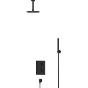 Radius Regendouche Inbouw | Zwart 20 cm Regendouche Thermostatisch