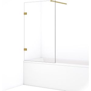 Diamond Badwand | 90 cm Goud Helder glas