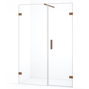 Diamond Douchedeur | 135 cm Koper Helder glas Draaideur