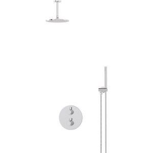 Radius Regendouche Inbouw | Chroom 20 cm Regendouche Thermostatisch