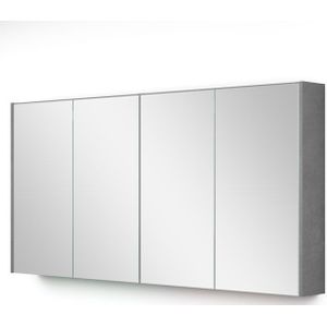 Spiegelkast Met Verlichting Modulo 140x70cm Lichtgrijs Beton
