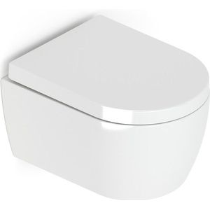 Hangend Verkort Toilet met Spoelrand Classico Glanzend wit