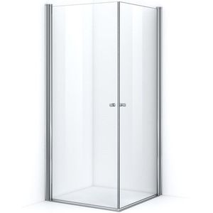 Zircon Essence Douchecabine | 90x70 cm Chroom Helder glas Draaideur Rechthoek
