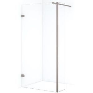 Diamond Inloopdouche | 90 cm Rvs Helder glas Vaste wand met zijwand