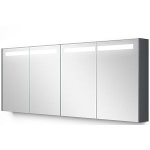 Spiegelkast Met Verlichting Modulo 180x70cm Donkergrijs