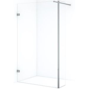Diamond Inloopdouche | 120 cm Chroom Helder glas Vaste wand met zijwand