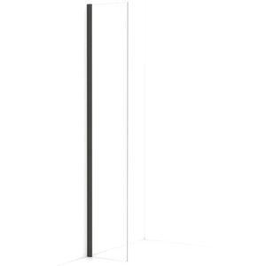 Diamond Inloopdouche | 40 cm Zwart chroom Helder glas Vaste wand