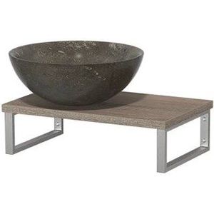 Modulo Pico Wastafelblad met waskom | 41 cm Eiken Blue stone Natuursteen