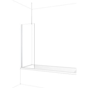 Diamond Badwand | 50 cm Chroom Helder glas