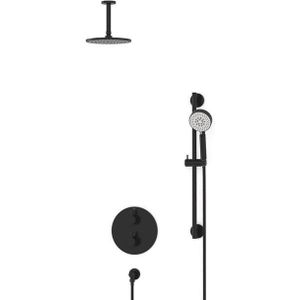 Radius Regendouche Inbouw | Zwart 20 cm Regendouche Thermostatisch
