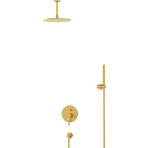 Radius Regendouche Inbouw | Goud 25 cm Regendouche Eéngreeps